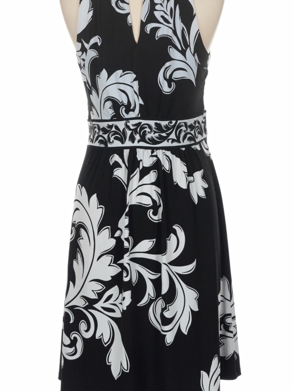 White House Black Market Black and White Floral Print Mini Dress